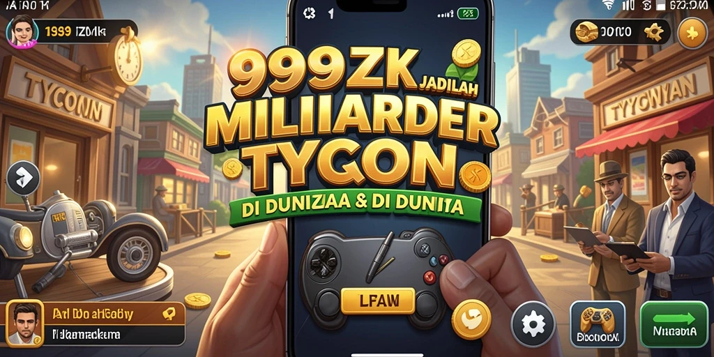Tampilan gameplay 999ZK yang menampilkan strategi bisnis yang mendalam.