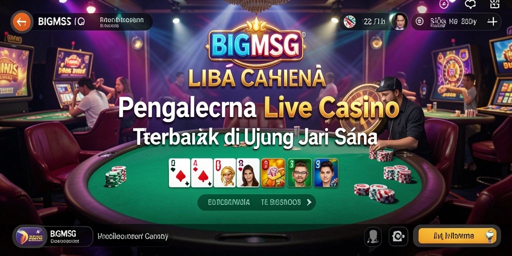 Tampilan permainan Live Casino yang menarik dan interaktif dari BIGMSG.