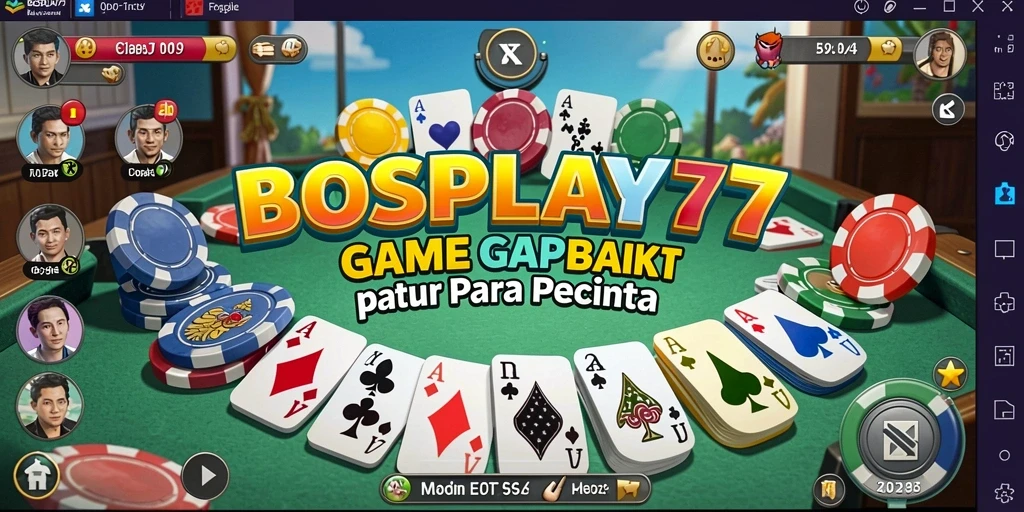 Screenshot gameplay menunjukkan keseruan bermain Gaple di BOSPLAY77.