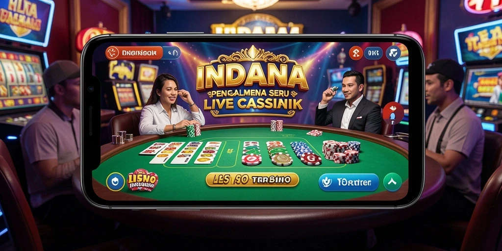 Screenshot gameplay Live Casino INDAAA yang mendebarkan.