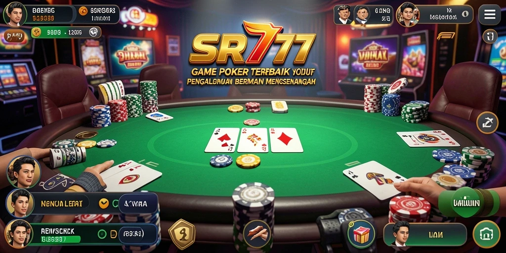 Screenshot gameplay SR777 menampilkan aksi seru dalam permainan Poker.