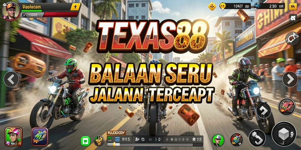 Screenshot utama TEXAS88 menunjukkan balapan seru dengan grafik yang menakjubkan.
