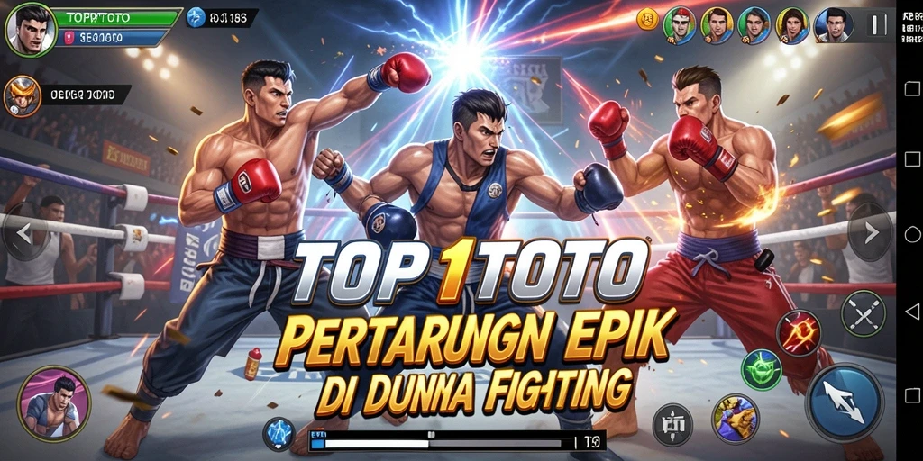 Tampilan gameplay pertarungan yang menegangkan dalam TOP1TOTO.