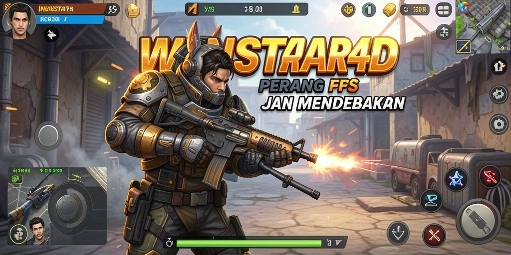 Tangkapan layar dari gameplay menegangkan WINSTAR4D di medan perang.
